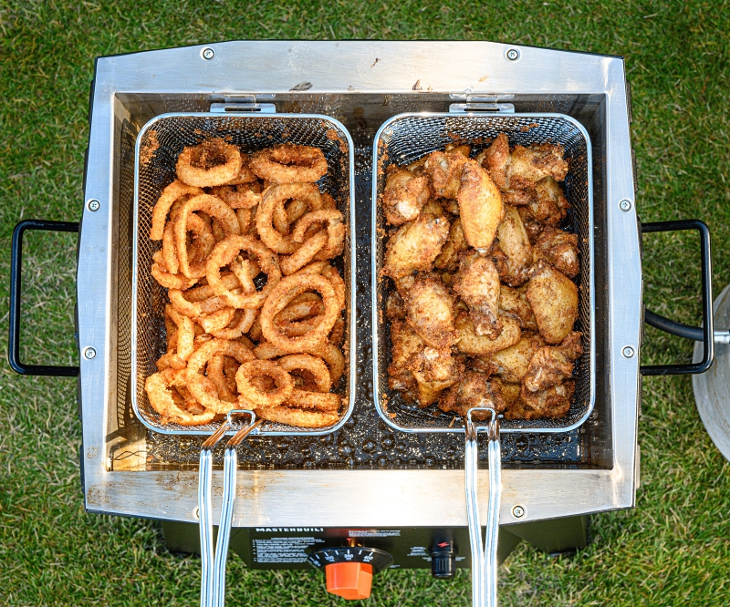 Masterbuilt MB20020120 Outdoor Fryer, 45,000 Btu, Propane, 2-Fry Basket, Black