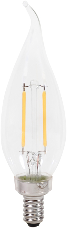 Sylvania 40854 Natural LED Bulb, 120 V, 200 Lumens, 3 W, B10 Bent Tip Lamp, 25 W Equivalent, E12 Lamp Base, Clear