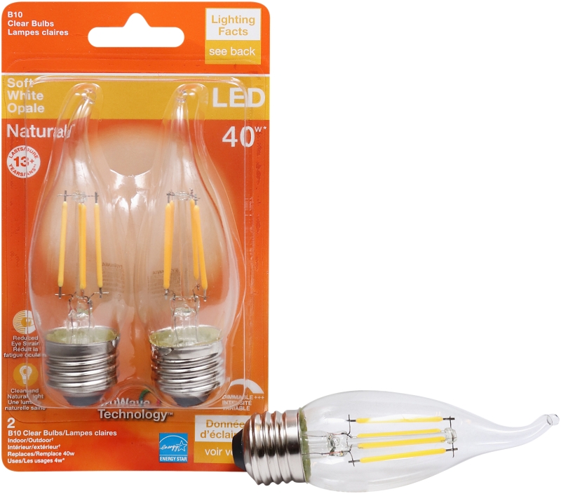 BULB LED B10 CLR SOFT WHITE 4W