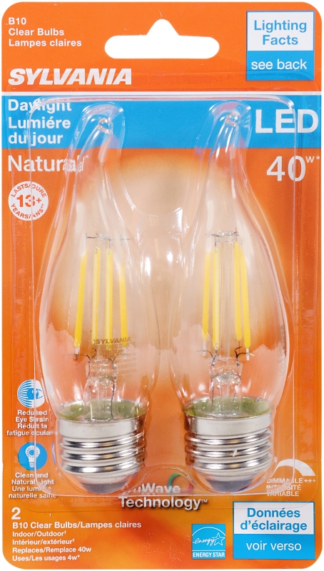 BULB LED BENT B10 CLR DAYLT 4W