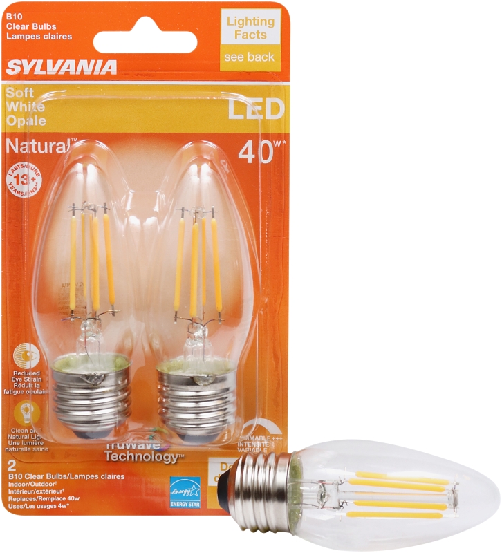 BULB LED B10 CLR SOFT WHITE 4W