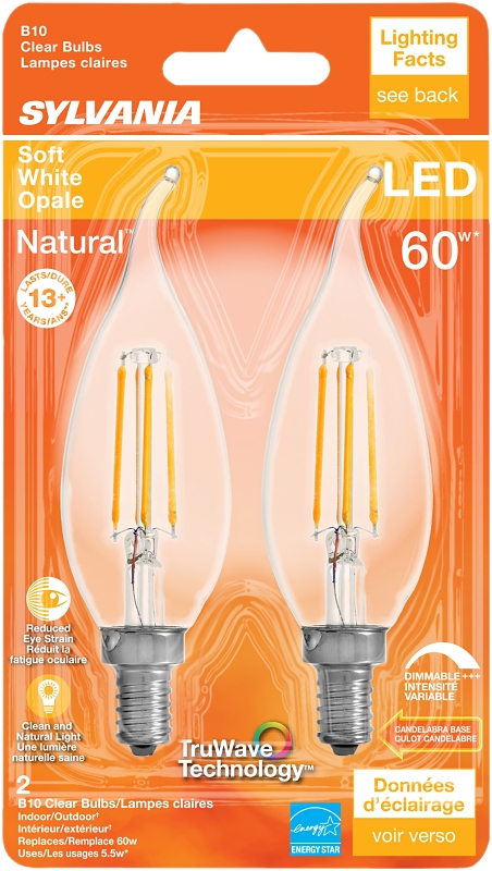 BULB LED B10/C CLEAR SFTWHT 5W