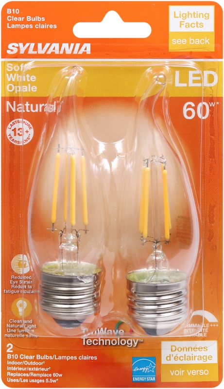 BULB LED B10 CLR SOFT WHITE 5W