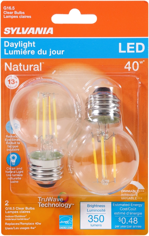 BULB LED G16.5 CLR DAYLIGHT 4W