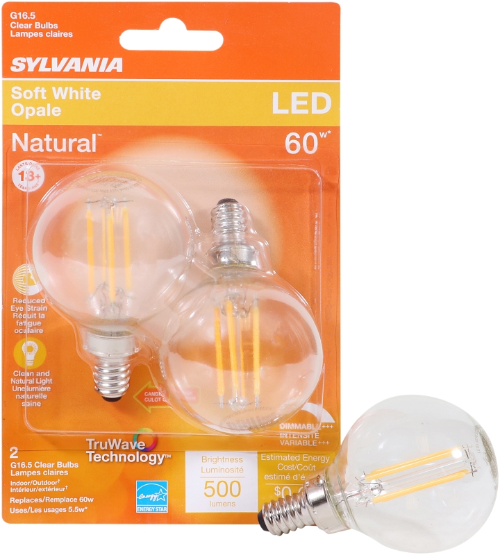 BULB LED G16.5/C CLR SFTWHT 5W