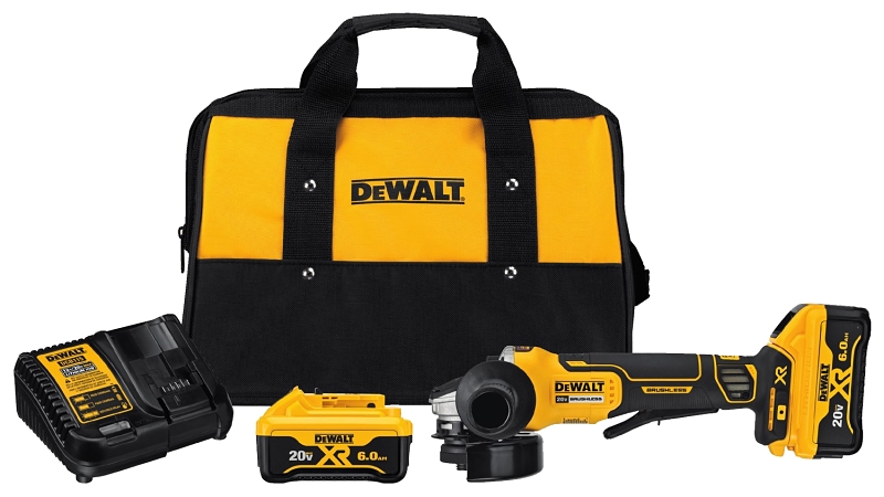 DeWALT DCG413R2 Angle Grinder Kit, Battery Included, 20 V, 6 Ah, 5/8-11 Spindle, 4-1/2 in Dia Wheel
