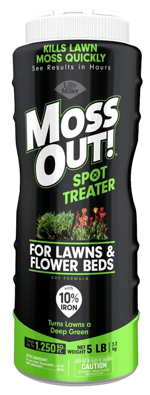 Moss Out! 100543551 Spot Treater, Solid, Sprinkle Application, 1, 5 lb, Bag