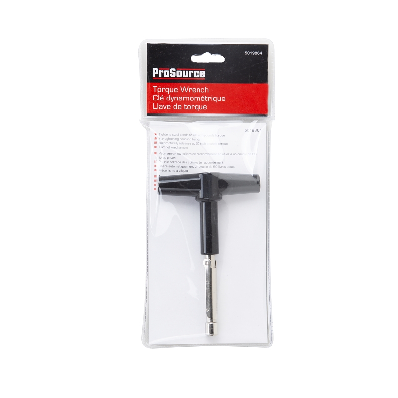 ProSource DT-077 Torque Wrench, 1/4 in Drive, 5.7 in OAL, 60 in-lb, Aluminum/Steel, T-Shape Handle