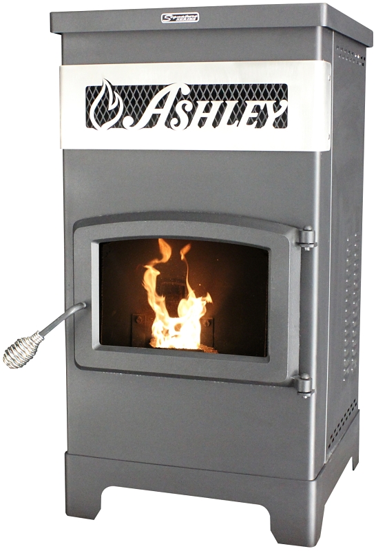 Vogelzang VG5770 Free-Standing Pellet Stove with Hopper, 23 in W, 23-1/2 in D, 44 in H, 48,000 Btu Heating, Iron, Black