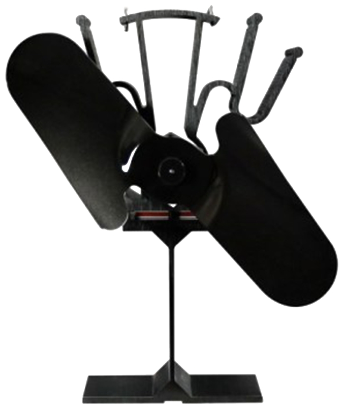 Ashley Hearth Miracle Heat MH2 2-Blade Thermoelectric Fan, Aluminum