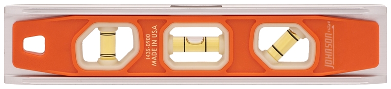 thumbnail image 2 of Johnson Level & Tool 1435-0900 Magnetic Torpedo Level - 9-Inch Glo-View Level With V-Groove 2 of 14