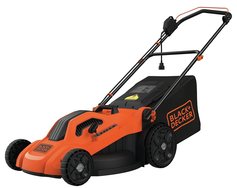 Black+Decker BEMW213 Electric Lawn Mower, 13 A, 120 V, 20 in W Cutting, Winged Blade, 20 in L Cord