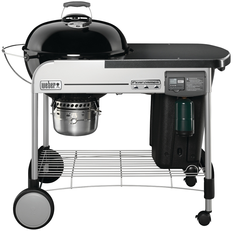 Weber Performer 15501001 Deluxe Charcoal Grill, 363 sq-in Primary Cooking Surface, Black