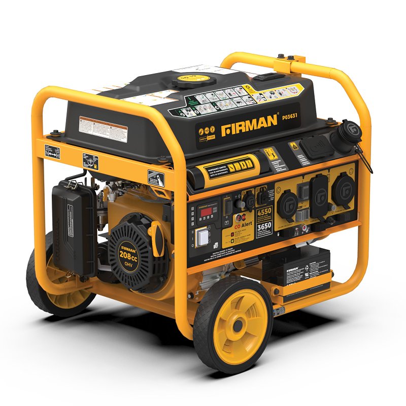 Firman Performance Series P03631 Portable Generator, 30 A, 120/240 V, 3650 W Output, Gasoline, 5 gal Tank