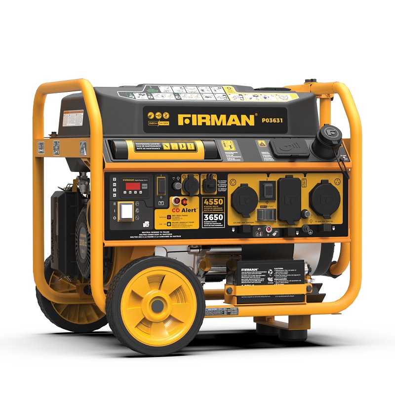 Firman Performance Series P03631 Portable Generator, 30 A, 120/240 V, 3650 W Output, Gasoline, 5 gal Tank