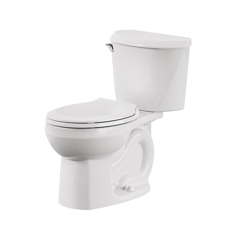 American Standard 736DA001.020 Complete Toilet, Round Front Bowl, 1.6 gpf Flush, 12 in Rough-In, 15 in H Rim, White