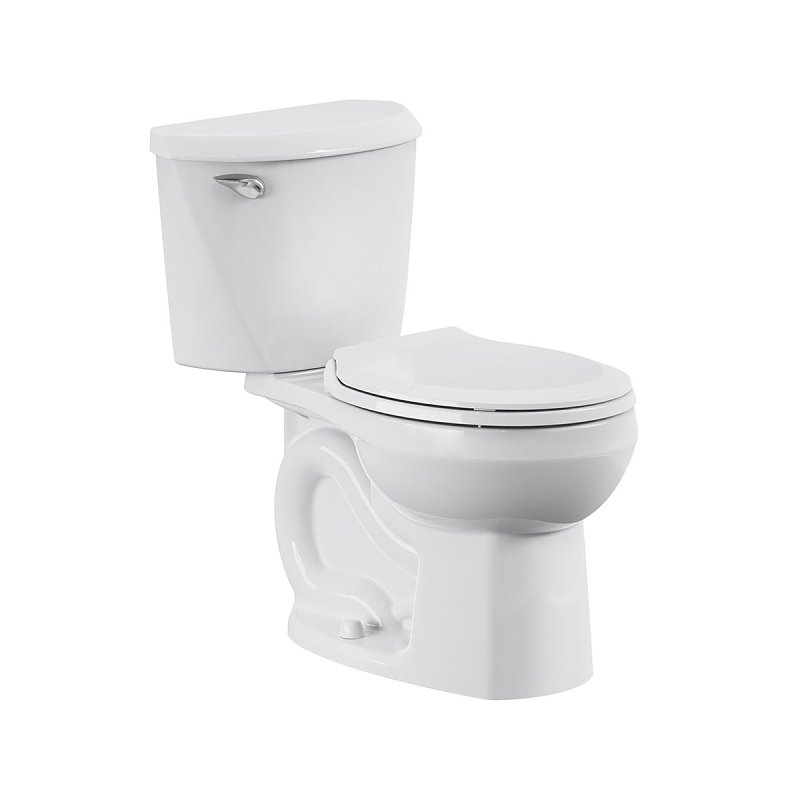 American Standard 736DA001.020 Complete Toilet, Round Front Bowl, 1.6 gpf Flush, 12 in Rough-In, 15 in H Rim, White