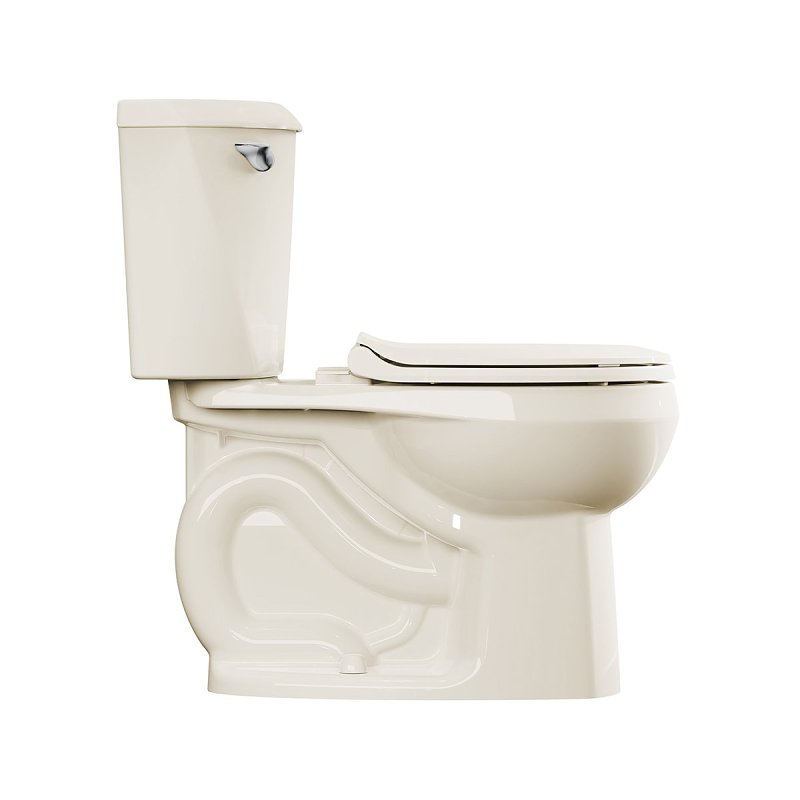 American Standard 736DA101.021 Complete Toilet, Round Front Bowl, 1.28 gpf Flush, 12 in Rough-In, 15 in H Rim, Bone