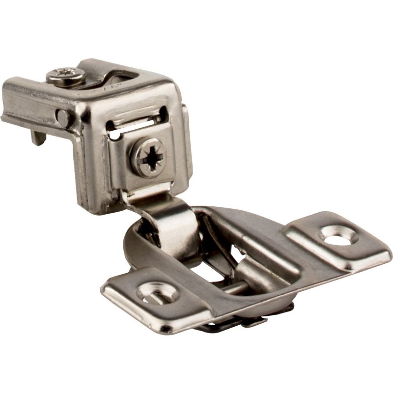 KasaWare KFHCN114-A-10 Hinge, 1-1/4 in Overlay, Nickel, Self-Closing, Compact Hinge, 10/PK