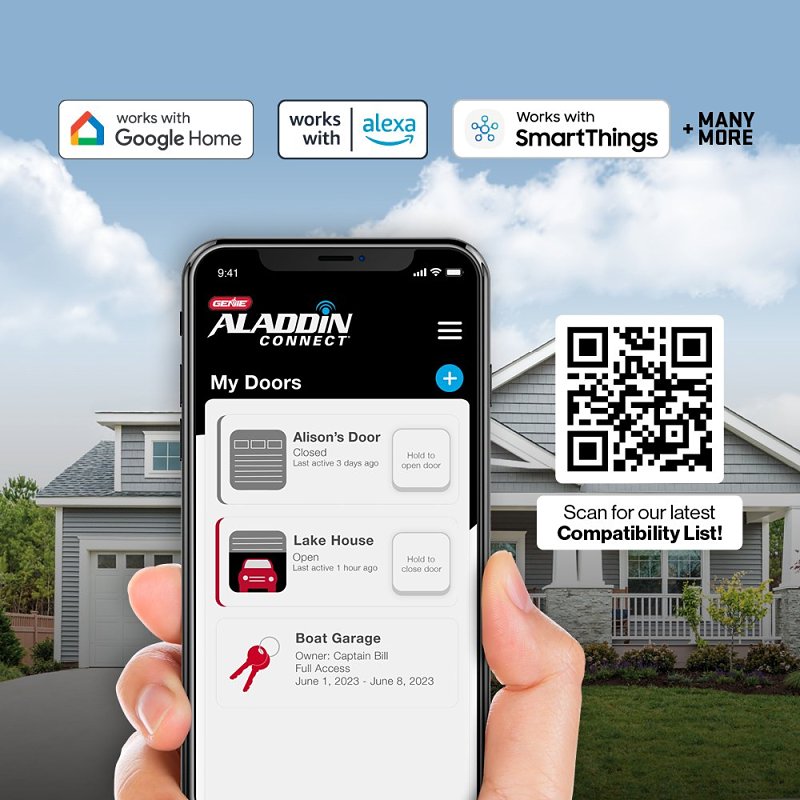 Genie 39626V/3155-TV Garage Door Opener, Smartphone Control