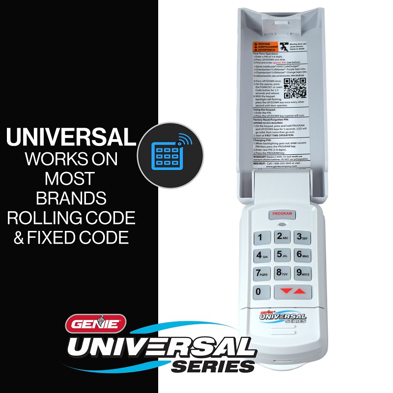 Genie 41248R Universal Wireless Keyless Entry, 9 V