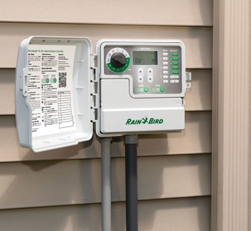 Rain Bird SST-600OUT Irrigation Timer, 25.5/120 VAC, 6 -Zone, 1 -Program, Digital Display, Wall Mounting