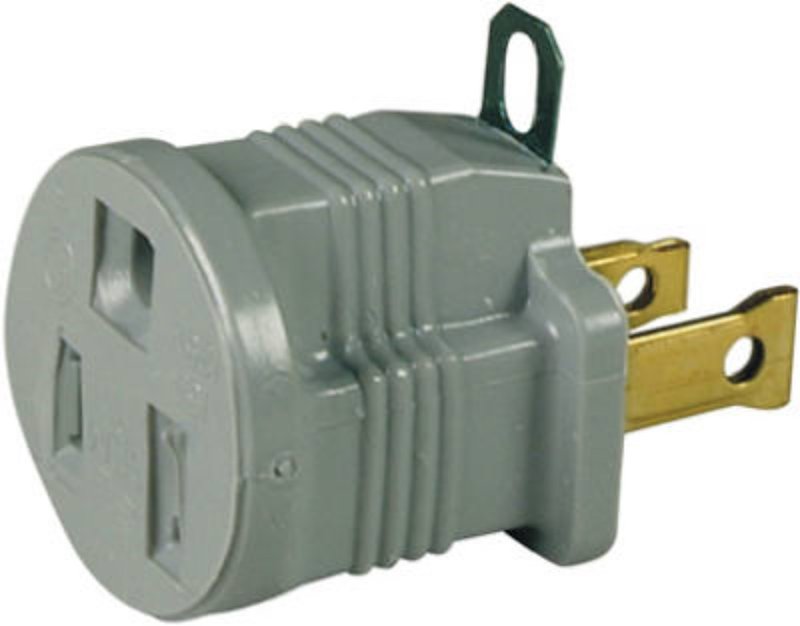 Legrand 210GCC75 Adapter, 15 A, 125 V, NEMA: NEMA 1-15P, 5-15R, Gray