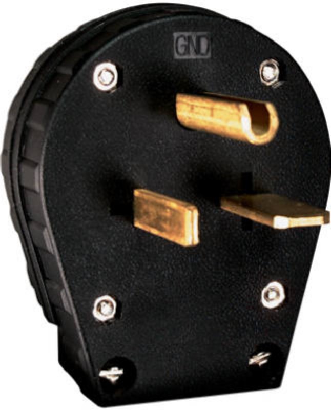 Legrand 3869CC5 Electrical Plug, 2 -Pole, 30, 50 A, 250 V, NEMA: NEMA 6-30P, 6-50P, Black