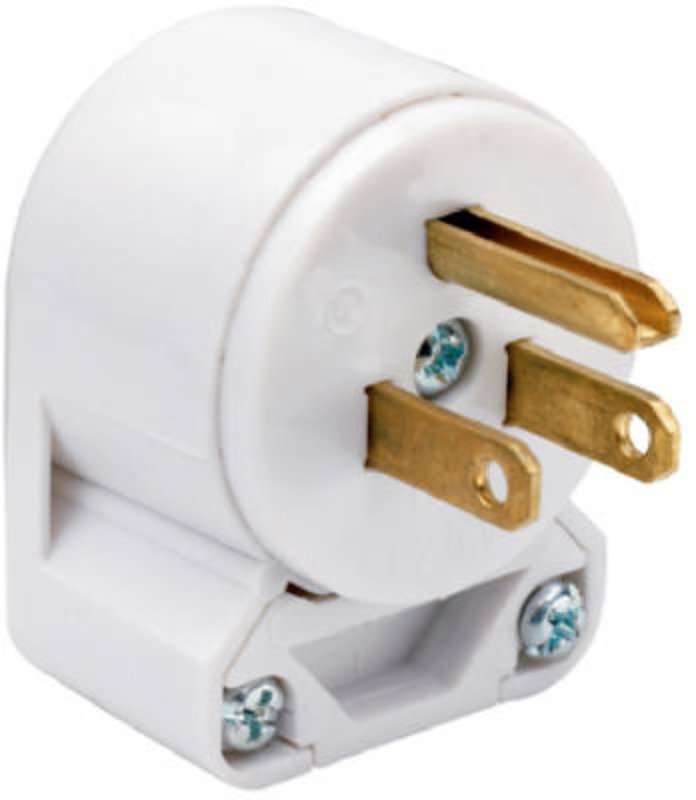 Legrand 4867ANWCC10 Electrical Plug, 2 -Pole, 15 A, 125 V, NEMA: NEMA 5-15P, White