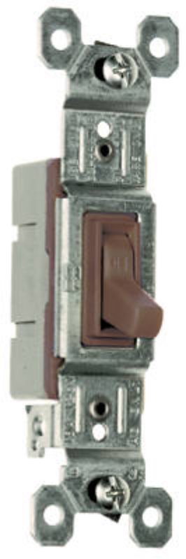 Legrand 660GUCC18 Toggle Switch, 15 A, 120 VAC, Side Wire Terminal, Thermoplastic Housing Material, Brown