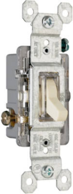Legrand TradeMaster 660ISLG Switch, 15 A, 120 V, Thermoplastic Housing Material, Ivory