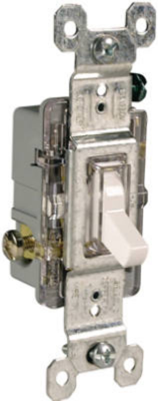 Legrand TradeMaster 660WSLG Switch, 15 A, 120 V, Thermoplastic Housing Material, White
