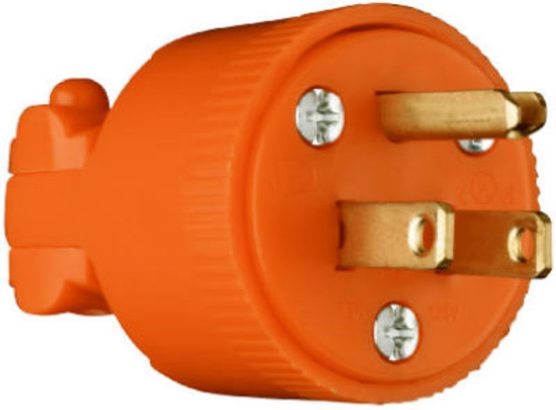 Legrand 6867OCC10 Electrical Plug, 2 -Pole, 15 A, 125 V, NEMA: NEMA 5-15P, Orange