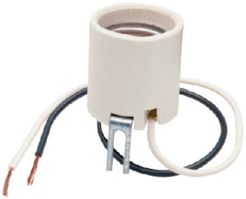 Pass & Seymour 8052CC10 Lamp Holder, 2-5/16 in Dia Dimensions, 250 V, 660 W, Porcelain Housing Material