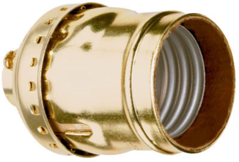 Pass & Seymour 975ABDCC10 Lamp Holder, 3.12 in Dia Dimensions, 250 V, 660 W, Brass/Metal Housing Material