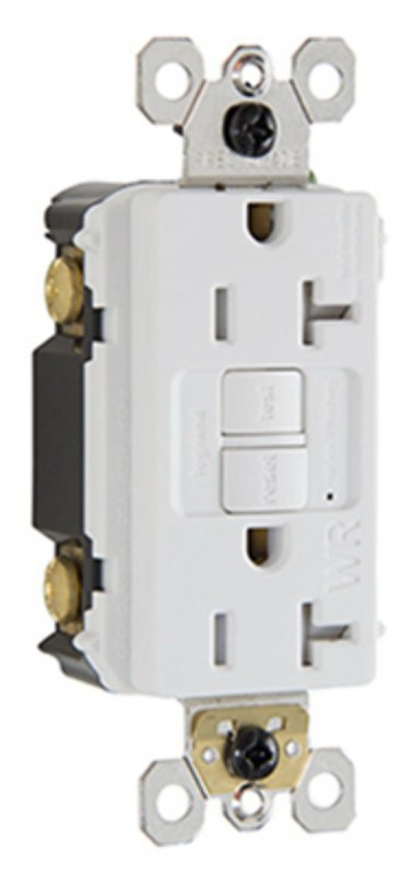 Legrand radiant 2097TRWRWCCD4 GFCI Duplex Receptacle, 125 V, 20 A, NEMA: NEMA 5-20R, Black