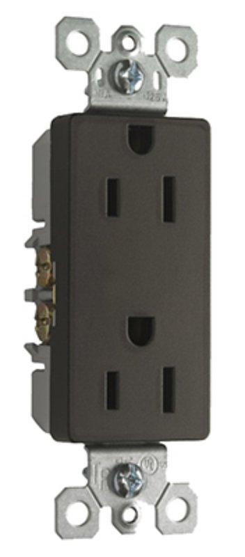 Legrand radiant 885TRDBCC12 Tamper-Resistant Receptacle, 15 A, 125 V, Side Wiring, NEMA 5-15R, NEMA: 5-15R