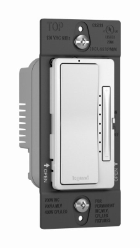 Legrand radiant Series HCL453PMMWCC4 Multi-Location Master Dimmer, 15 A, 120 V, 700 W, 1 -Gang, CFL, LED Lamp
