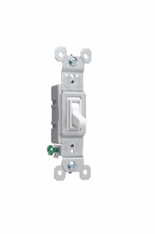 Legrand TradeMaster 660WGU Framed Toggle Switch, 15 A, 120 V, Thermoplastic Housing Material, White