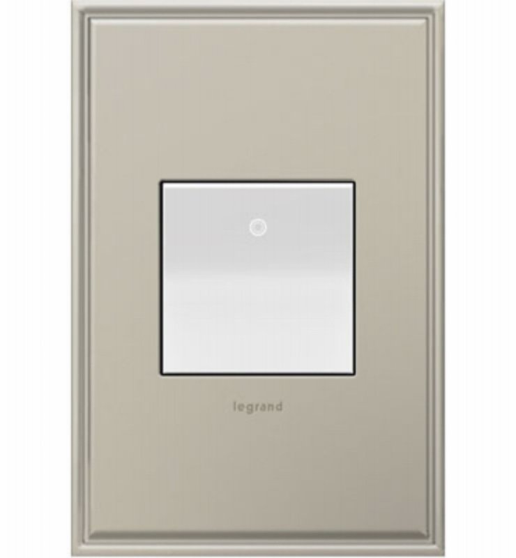 Legrand adorne Series ASPD1532W4 Paddle Switch, 15 A, 120 V, 3-Way, Back Wire Terminal, Polycarbonate Housing Material