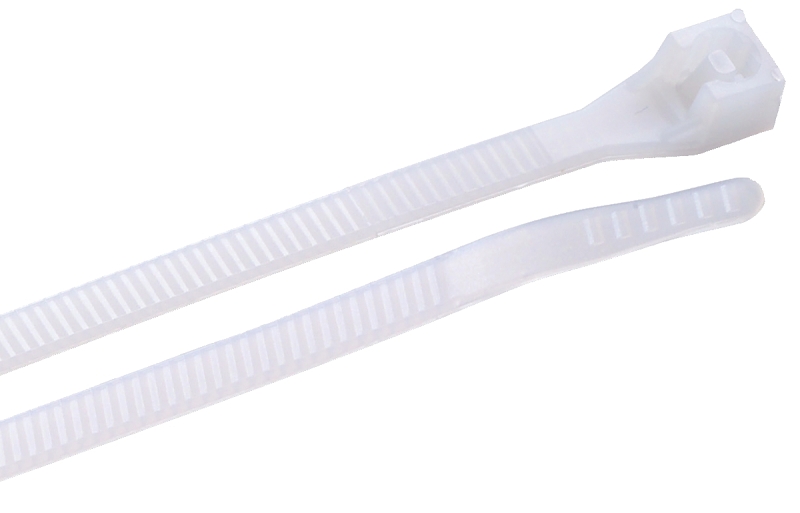 GB 46-308 Cable Tie, Double-Lock Locking, 6/6 Nylon, Natural
