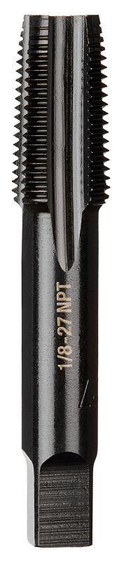 Milwaukee 49-57-5189 Straight Flute Plug Tap, 1/8-27 Thread, NPT Thread, 3/4 in L Thread, 4-Flute, HCS