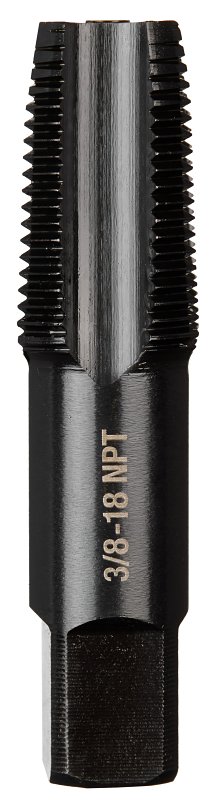 Milwaukee 49-57-5292 Straight Flute Plug Tap, 3/8-18 Thread, NPT Thread, 4-Flute, HCS