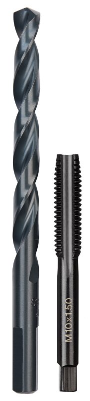 Milwaukee 49-57-5554 Drill and Tap Bit, HCS, Black Oxide, Specifications: M10x1.5 Straight Flute Plug Tap, R Drill