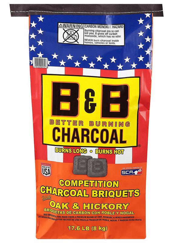 B & B Charcoal 00074 Charcoal Briquette, 17.6 lb