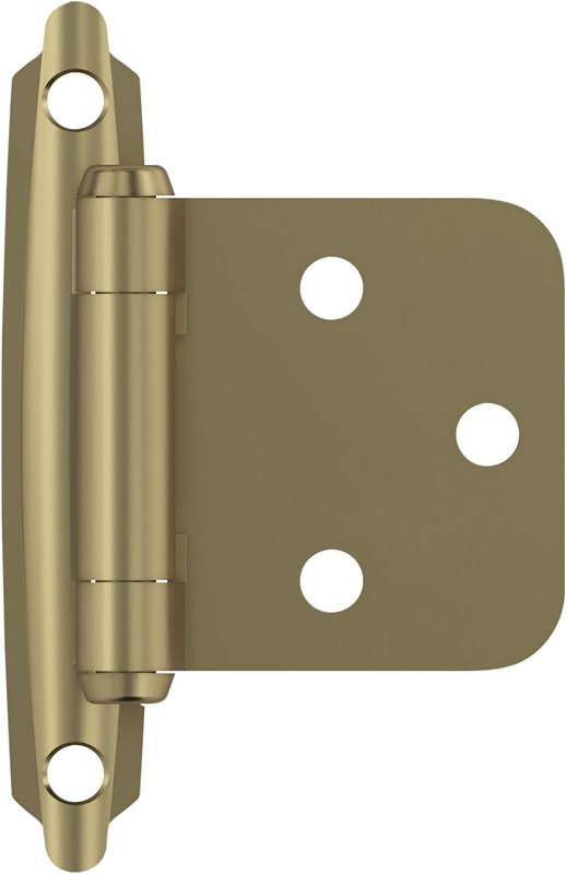 Amerock BPR3429BBZ Cabinet Hinge, 110 deg Hinge Opening, Self-Closing Close, Golden Champagne
