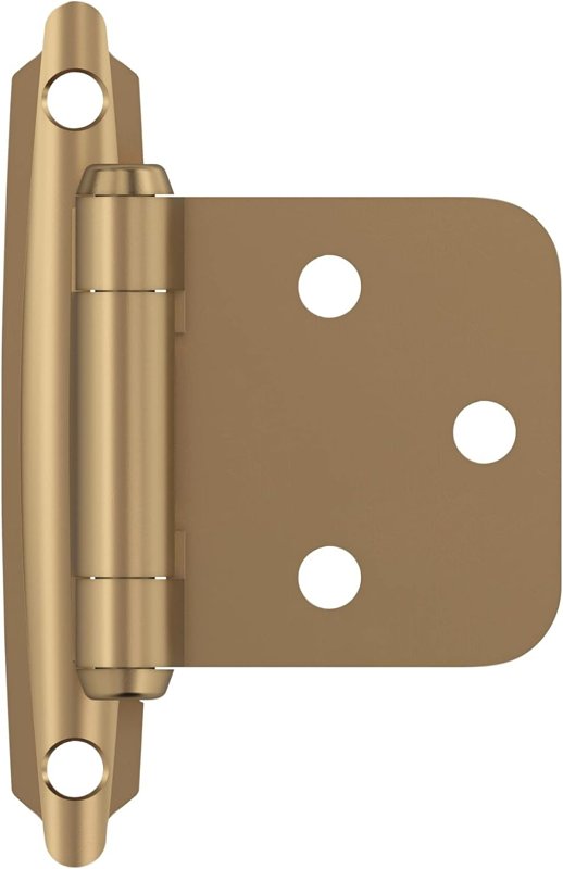 Amerock BPR3429CZ Cabinet Hinge, 110 deg Hinge Opening, Self-Closing Close, Champagne Bronze