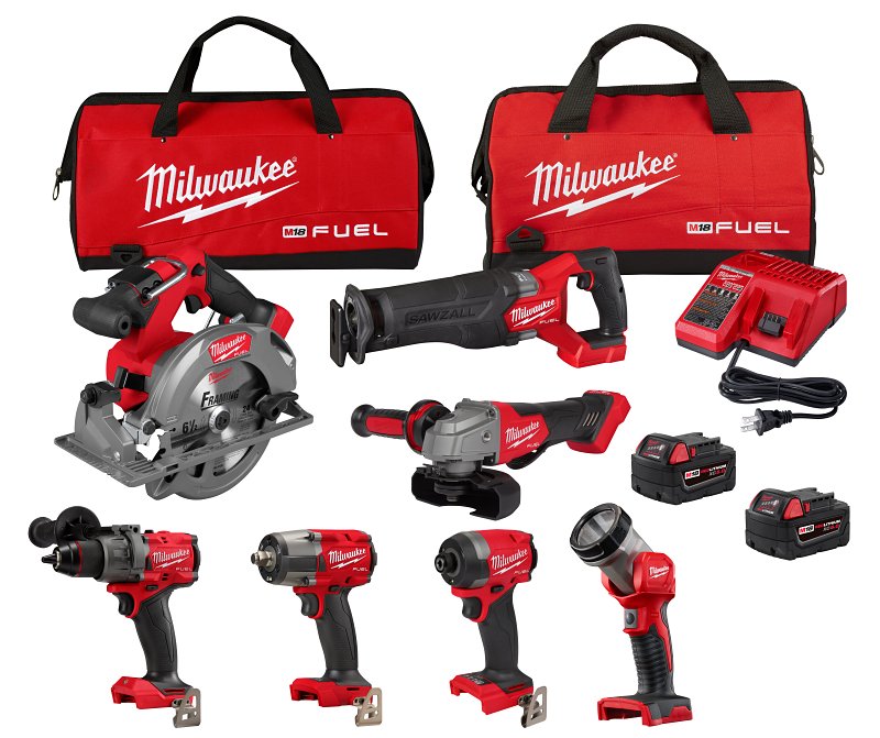 Milwaukee M18 FUEL 3697-27 7-Tool Combo Kit, Battery Included