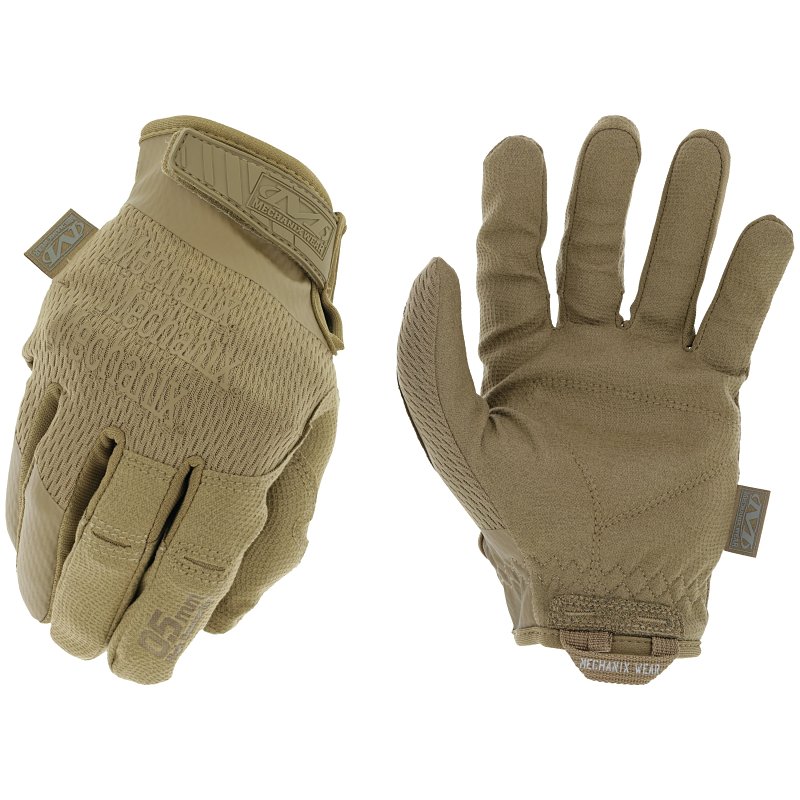 Mechanix Wear MSD-72-009 Tactical Glove, M, 8 in L, Straight Thumb, Hook and Loop Cuff, Suede Leather, Coyote
