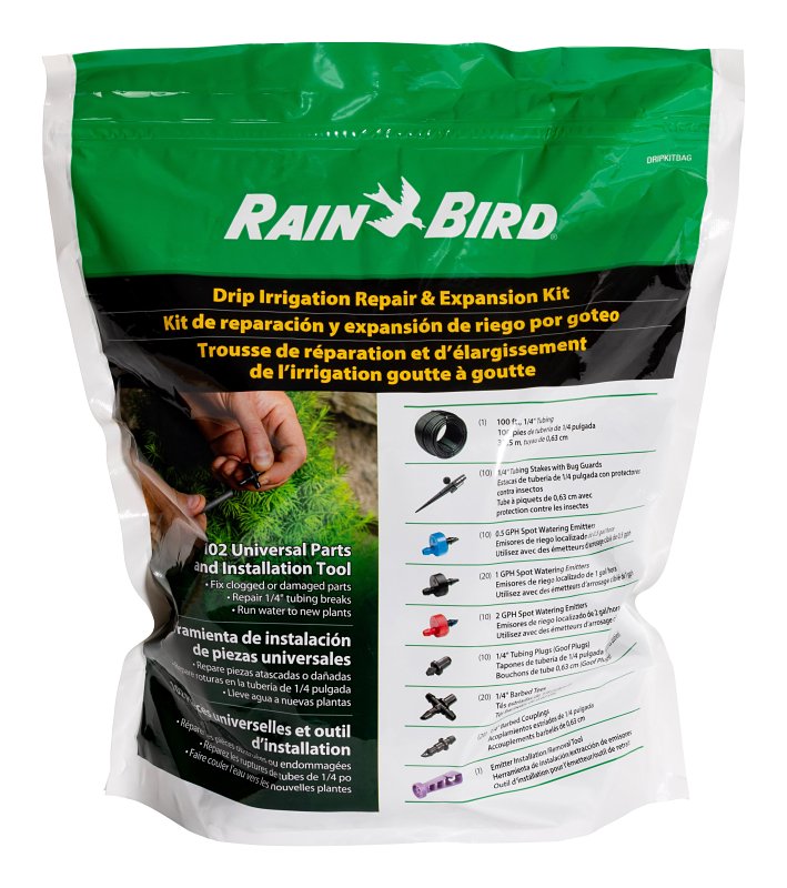 Rain Bird DRIPKITBAG Expansion and Repair Kit, 102-Piece